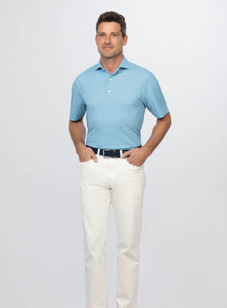 Brew Performance Men's Polo - Turtleson -Luxe Blue/Evergreen Brew