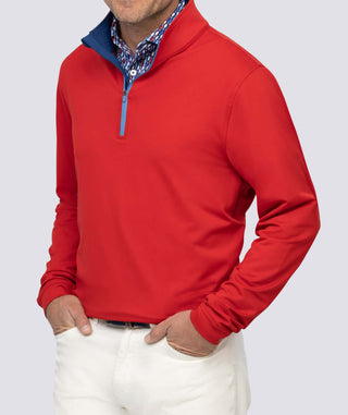 Joey Quarter-Zip Men's Pullover - Side - Turtleson -Red