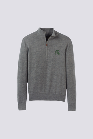 Lined Merino Quarter-Zip Sweater - Michigan State University