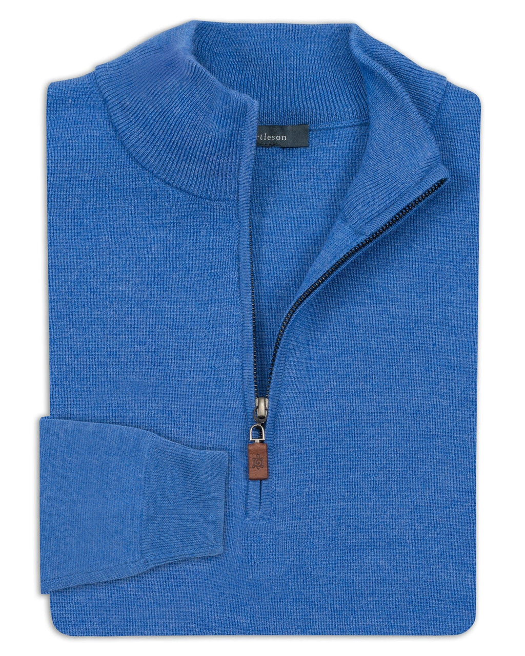Extra Fine Merino Sweater Quarter-Zip Milano-Stitch turtleson –