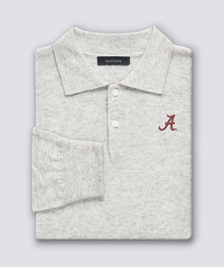 Wade 2-Button Cashmere Polo Sweater - University of Alabama - Turtleson