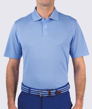 Pierce Cotton Performance Polo - front - Luxe Blue - Turtleson