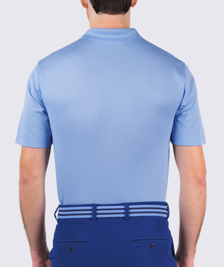 Pierce Cotton Performance Polo - back - Luxe Blue - Turtleson