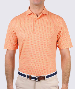 Hex Performance Polo - front - Apricot/Butter - Turtleson