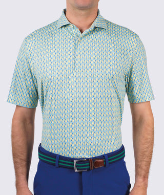 Presley Performance Polo - front - Butter/Wave - Turtleson