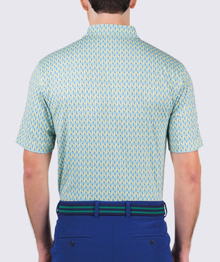 Presley Performance Polo - back - Butter/Wave - Turtleson