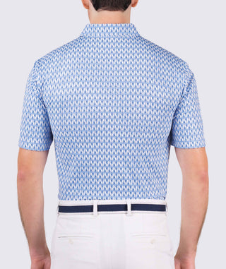 Presley Performance Polo - back - White/Luxe Blue - Turtleson