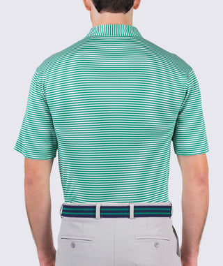 Tanner Stripe Performance Polo - back - Turtle - Turtleson