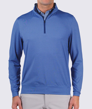 Grover Quarter-Zip Pullover - front - Luxe Blue/Navy - Turtleson