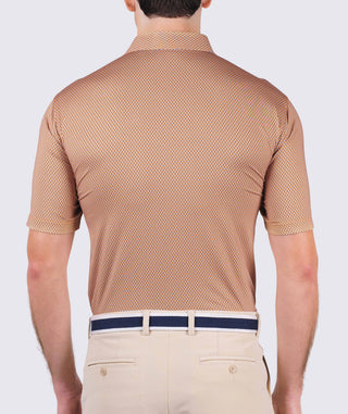 Xander Performance Polo - men - back Apricot/Luxe Blue - Turtleson