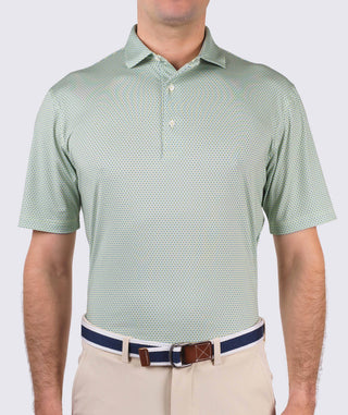 Xander Performance Polo - men - front Butter/Luxe Blue - Turtleson