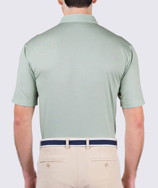 Xander Performance Polo - men - back Butter/Luxe Blue - Turtleson