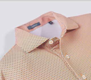 Xander Performance Polo - Apricot/Luxe Blue - Turtleson