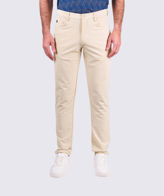 Tri-Cities Stretch 5 Pocket Performance Pant -front  Khaki - Turtleson