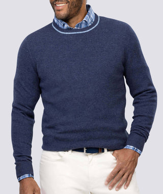 McGregor Men's Cashmere Crewneck Sweater - Front - Turtleson -Navy