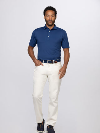 Palmer Solid Performance Polo - Full Body - Navy - Turtleson
