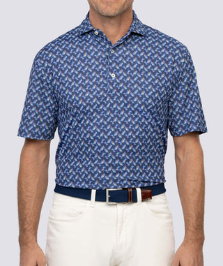 Rollins Performance Men's Polo - Turtleson- Navy/Luxe Blue Rollins