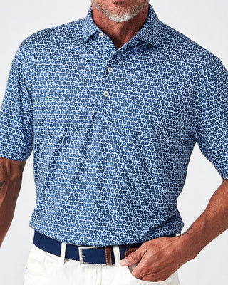 Harris Performance Men's Polo - Luxe Blue/Navy Front- Turtleson