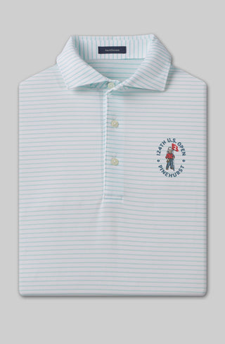 124th U.S. Open - Dylan Stripe Performance Polo - turtleson