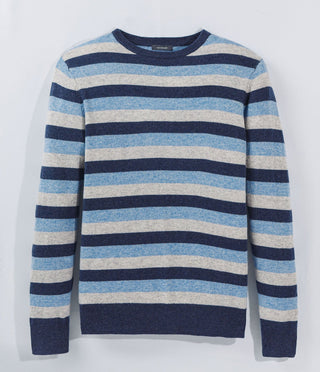 Bishop Stripe Cashmere Crewneck - turtleson