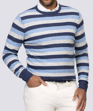 Bishop Stripe Cashmere Crewneck - turtleson