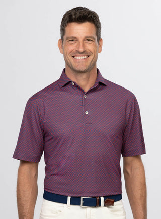 Brew Performance Men's Polo - Front - Turtleson -Navy/Red Brew