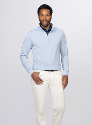 Quarter Zip Pullover - layered - Turtleson -Luxe Blue 