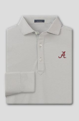 Carter Stripe Performance Polo, Long Sleeve - University of Alabama - turtleson