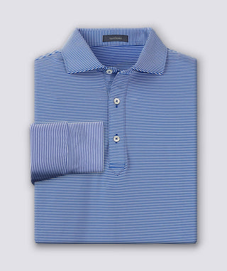 Carter Stripe Performance Polo, Long Sleeve - turtleson