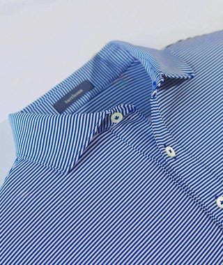 Carter Stripe Performance Polo, Long Sleeve - turtleson
