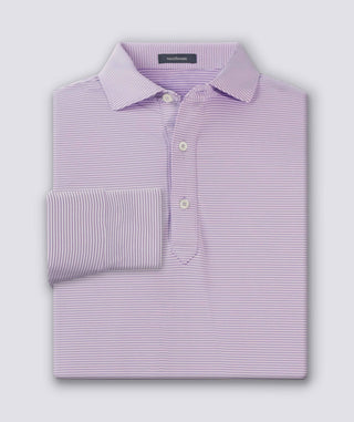 Carter Stripe Performance Polo, Long Sleeve - turtleson
