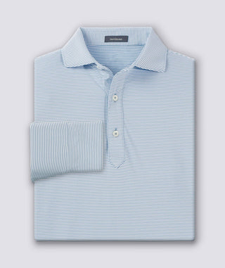 Carter Stripe Performance Polo, Long Sleeve - turtleson