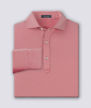Carter Stripe Performance Polo, Long Sleeve - turtleson