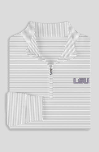 Carter Stripe Quarter-Zip Pullover - Louisiana State University - turtleson