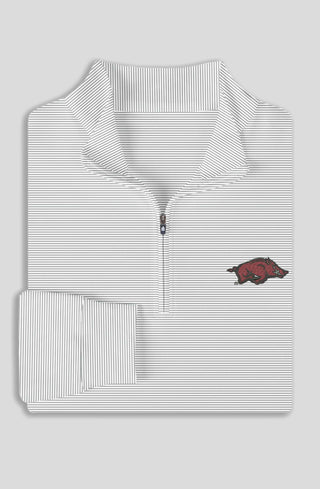 Carter Stripe Quarter-Zip Pullover - University of Arkansas - turtleson
