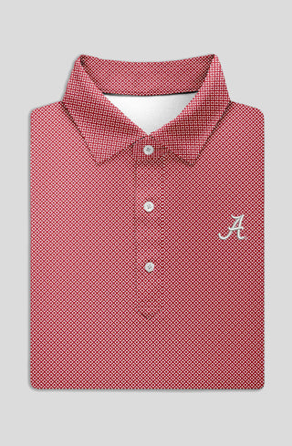 Clarence Mini Diamond Jacquard Performance Polo - University of Alabama - turtleson