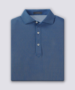 Clarence Mini Diamond Jacquard Performance Polo - turtleson