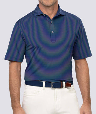 Clark Stripe Performance Polo - turtleson