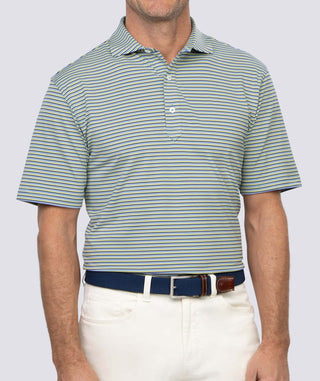 Clark Stripe Performance Polo - turtleson