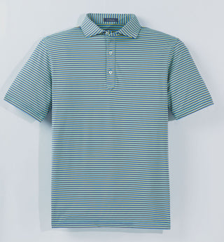 Clark Stripe Performance Polo - turtleson