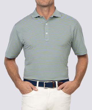 Clark Stripe Performance Polo - turtleson