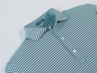 Clark Stripe Performance Polo - turtleson