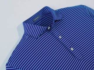 Clark Stripe Performance Polo - turtleson