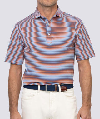 Clark Stripe Performance Polo - turtleson