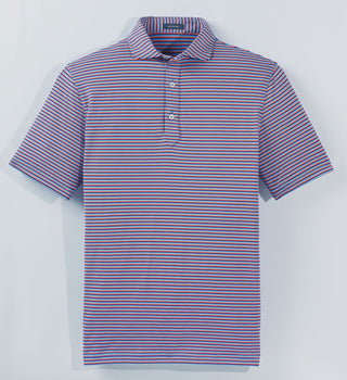 Clark Stripe Performance Polo - turtleson