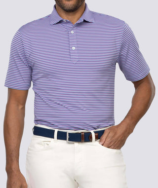 Clark Stripe Performance Polo - turtleson