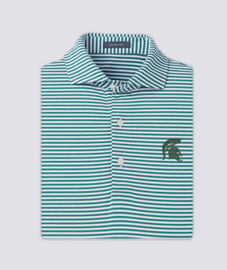 Cooper Stripe Performance Polo - Michigan State University - turtleson