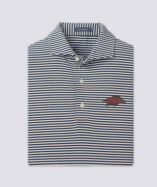 Cooper Stripe Performance Polo - University of Arkansas - turtleson