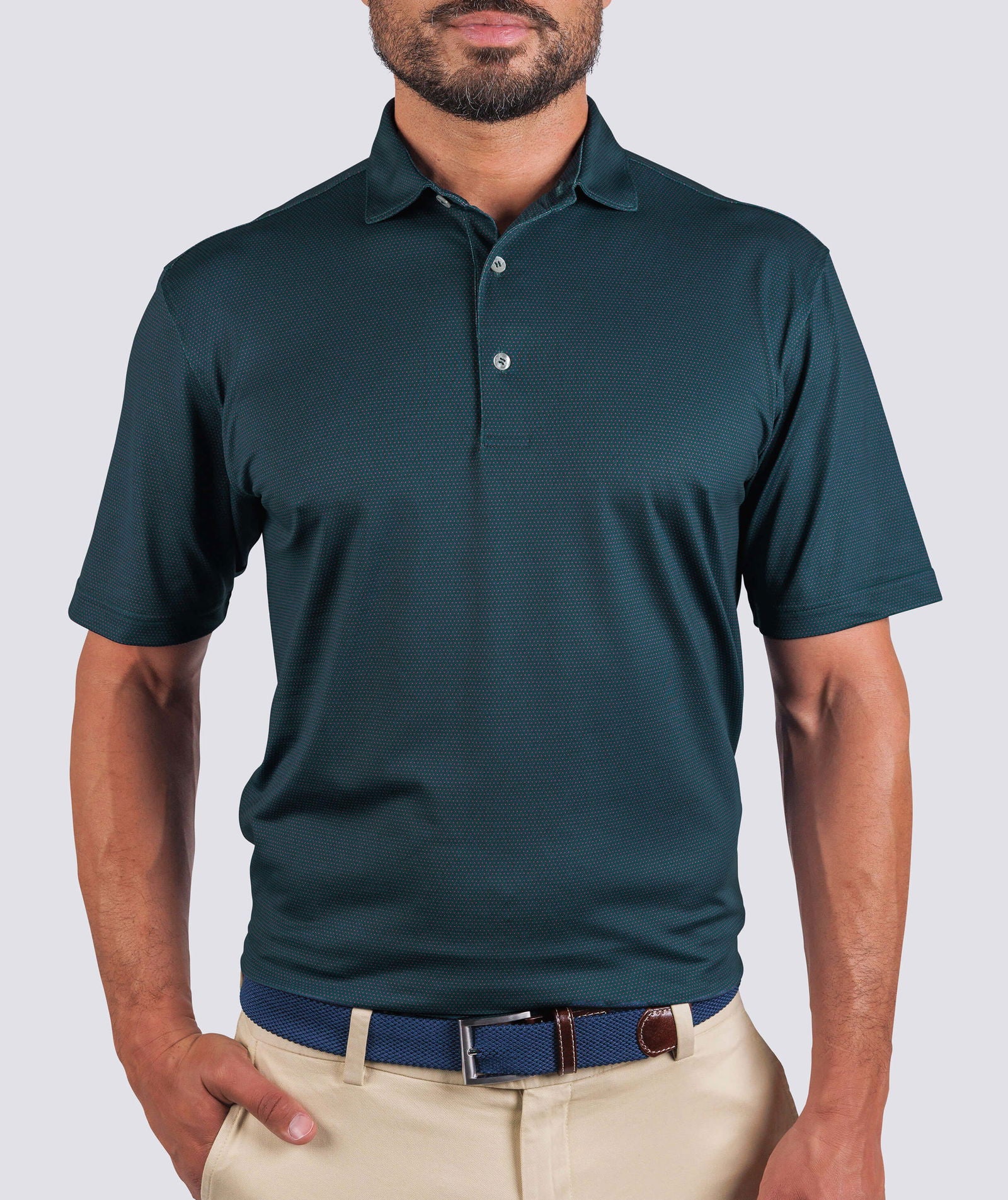 Cyrus Dot Pique Performance Polo - turtleson