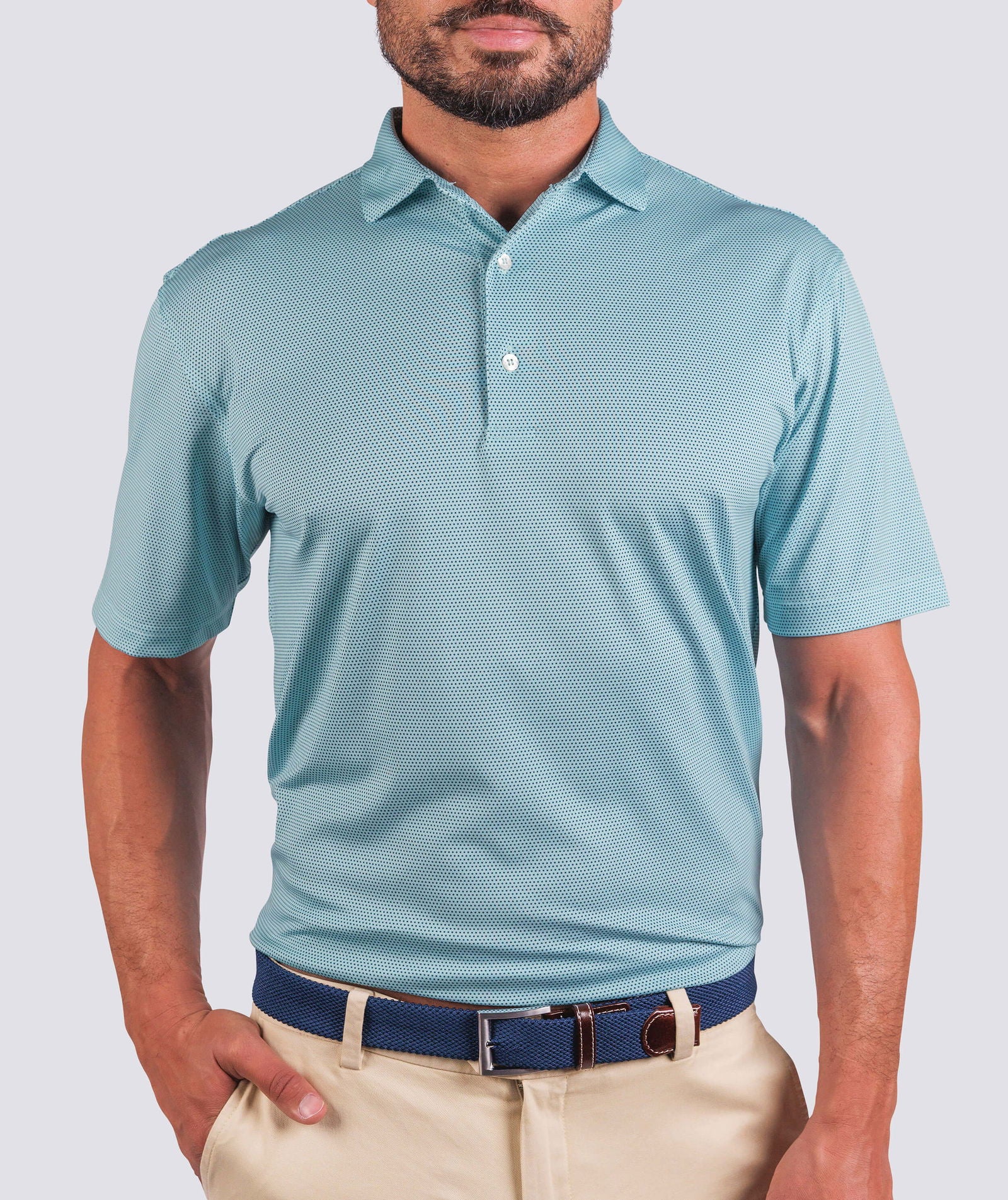 Cyrus Dot Pique Performance Polo - turtleson